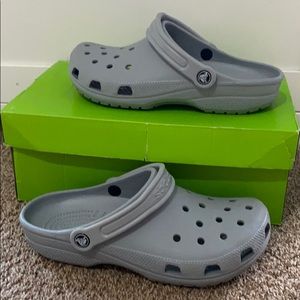 light grey crocs